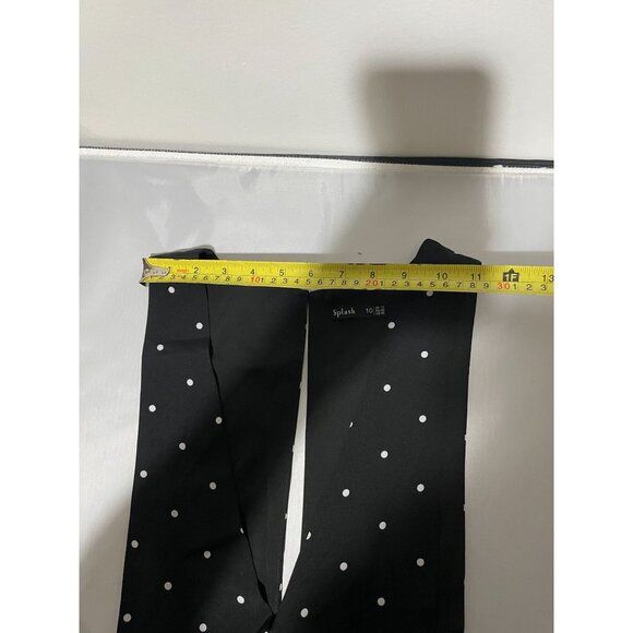 Women's Black Polka Dot Jumpsuit By Splash Size 10 With Deep V-Neck & Wide Legs - Picture 14 of 16